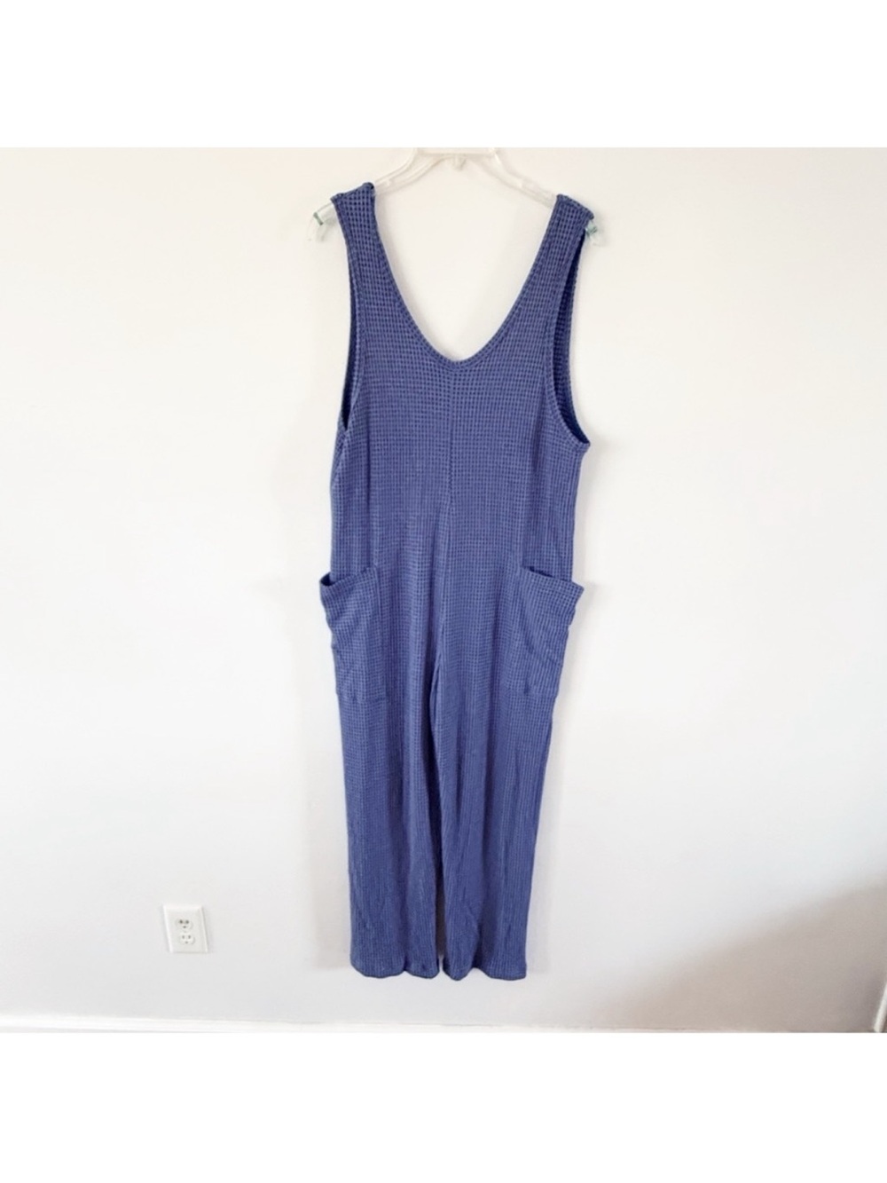Bucketlist Women Waffle Knit Jumpsuit Small Comfy Lounge Casual Stretch Basic